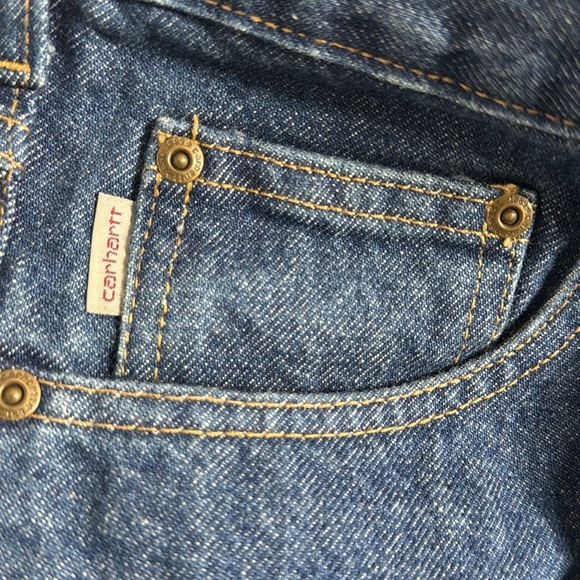 CARHARTT RELAXED FIT DENIM BLUE JEANS MEN'S SIZE 40X30 USA MADE 14806 - Picture 4 of 4